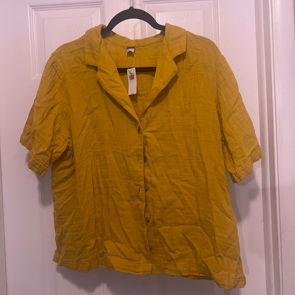 Old Navy Mustard Yellow Shirt